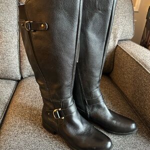 Naturalizer Tall Black Leather  Boots Wide calf. BNWT